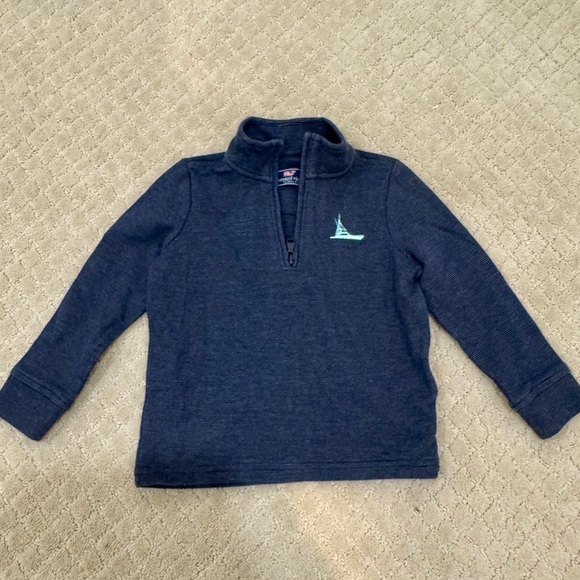 Vineyard Vines 1/4 Zip Sweater for Toddler Boy Navy Deep Bay Color